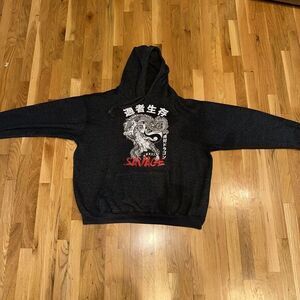 Japanese Aesthetic Dragon Tattoo Art Dragon Lover Pullover Hoodie 2XL